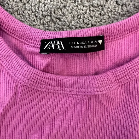 Zara Pink Halter Crop Top - Picture 2 of 3